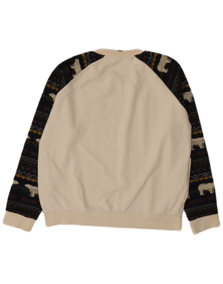 Bluza męska Jeep, duża, biała, Fair Isle