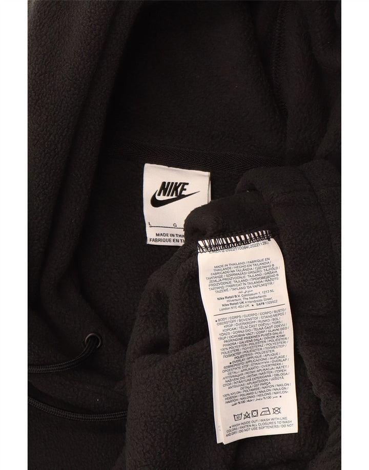 Męski sweter z kapturem i polarem Nike, duży, czarny, poliestrowy