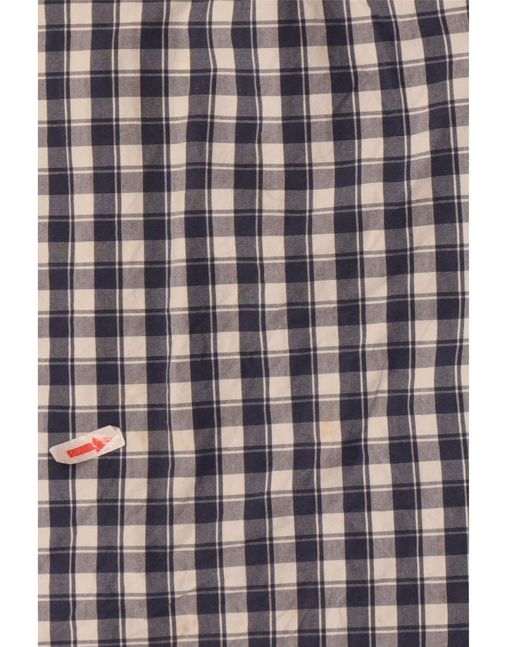 Koszula męska Superdry, mała, bawełniana, granatowa w kratkę
