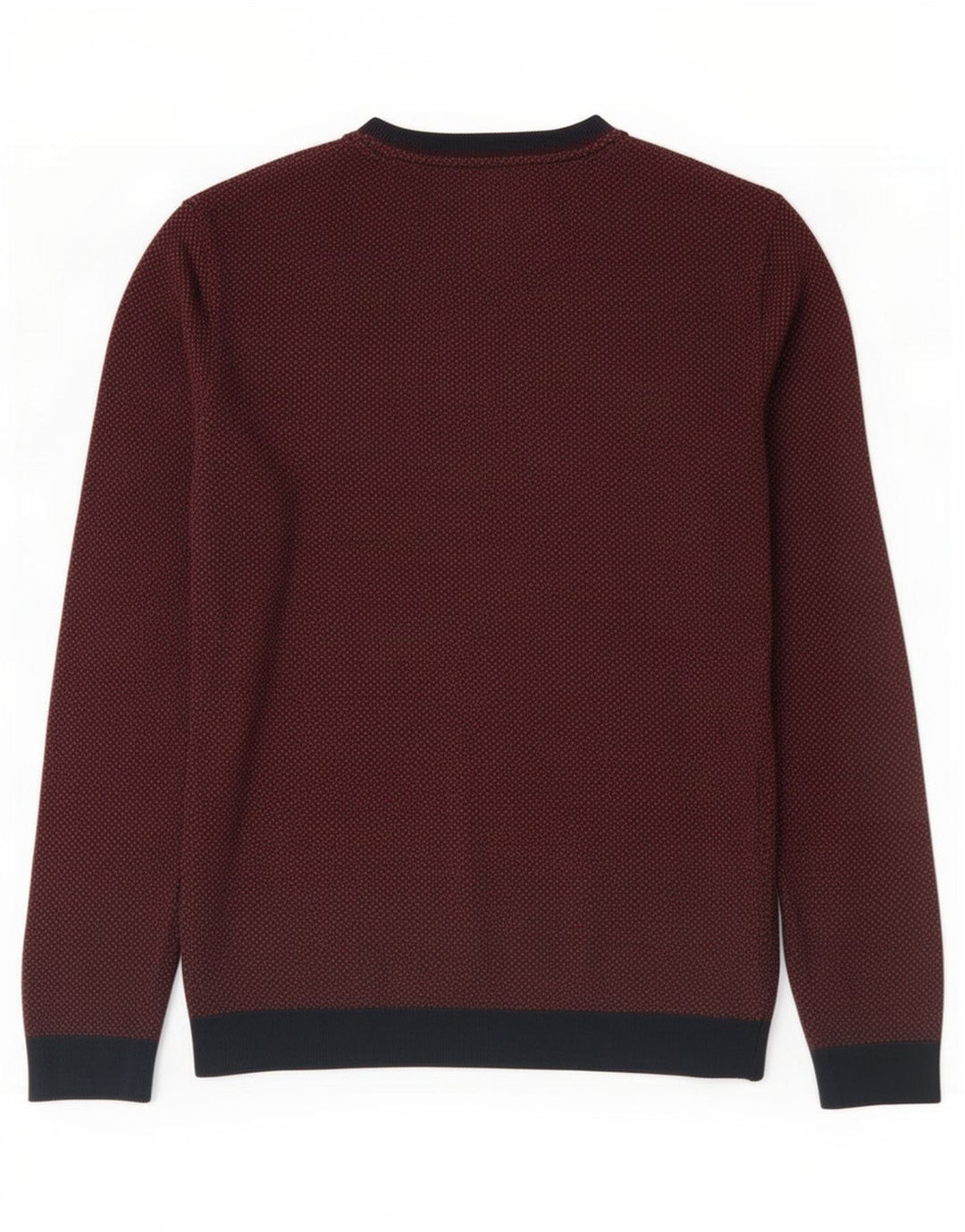 Męski sweter Ted Baker z dekoltem w kształcie litery V, rozmiar 2, mały, brązowy, z geometrycznej bawełny