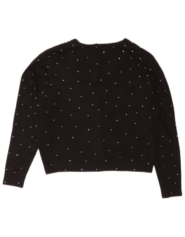Sweter damski Zara Bolero UK 12 Średni czarny w kropki, wiskoza