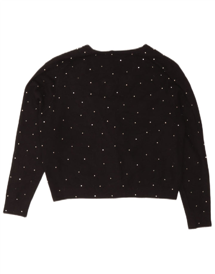 Sweter damski Zara Bolero UK 12 Średni czarny w kropki, wiskoza