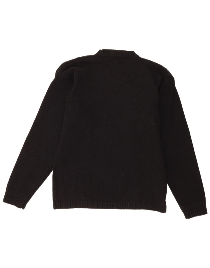 Męski sweter z okrągłym dekoltem Levi's, duży, czarny, z owczej wełny