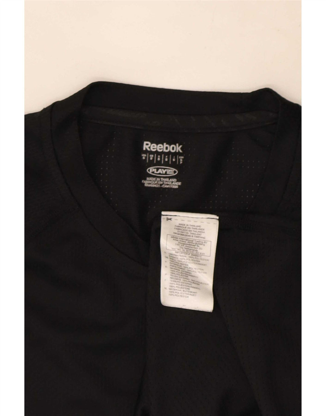 Męska koszulka Reebok Top, mała, czarna, z poliestru
