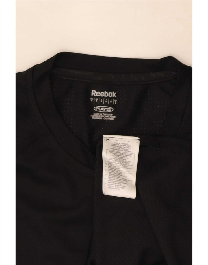 Męska koszulka Reebok Top, mała, czarna, z poliestru