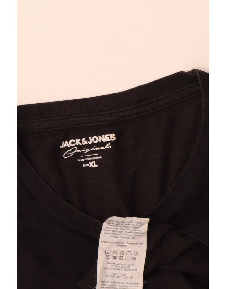 T-shirt męski Jack & Jones Top XL, czarny, bawełniany