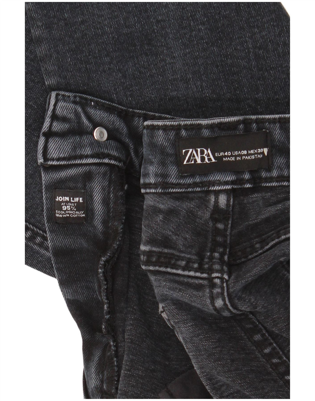 Damskie jeansy Zara Cropped EU 40 Medium W30 L25 Granatowa bawełna