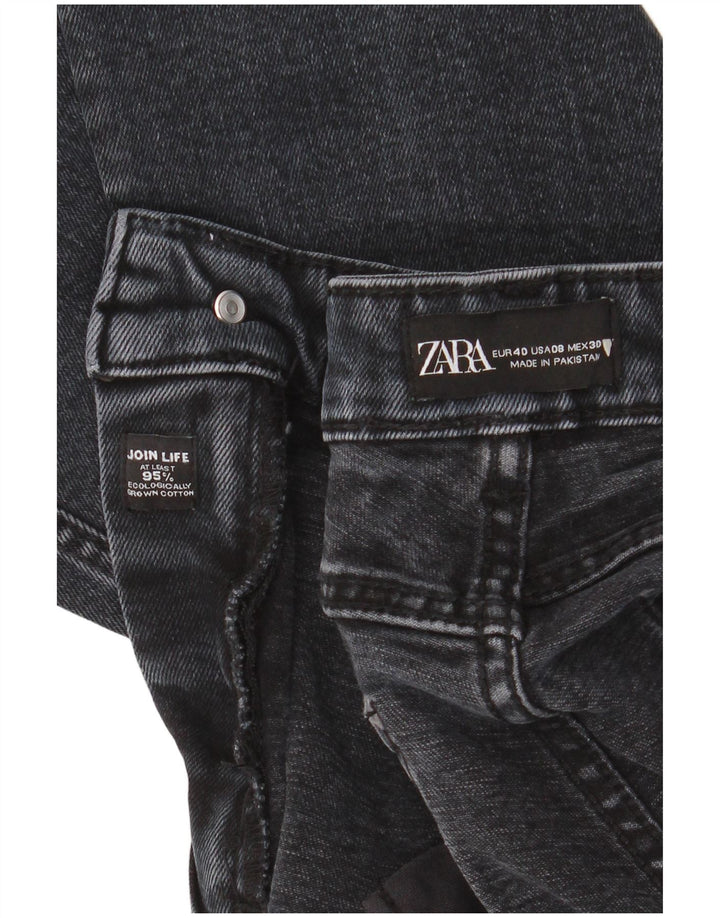 Damskie jeansy Zara Cropped EU 40 Medium W30 L25 Granatowa bawełna