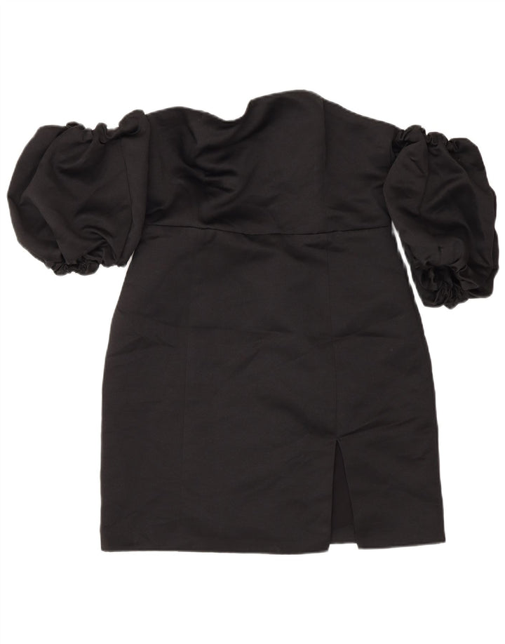 Topshop damska sukienka mini z odkrytymi ramionami UK 10, mała, czarna, poliester