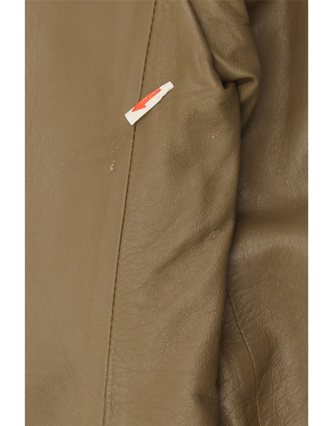 Vintage damska kurtka skórzana oversize IT 38 XS ze skóry khaki