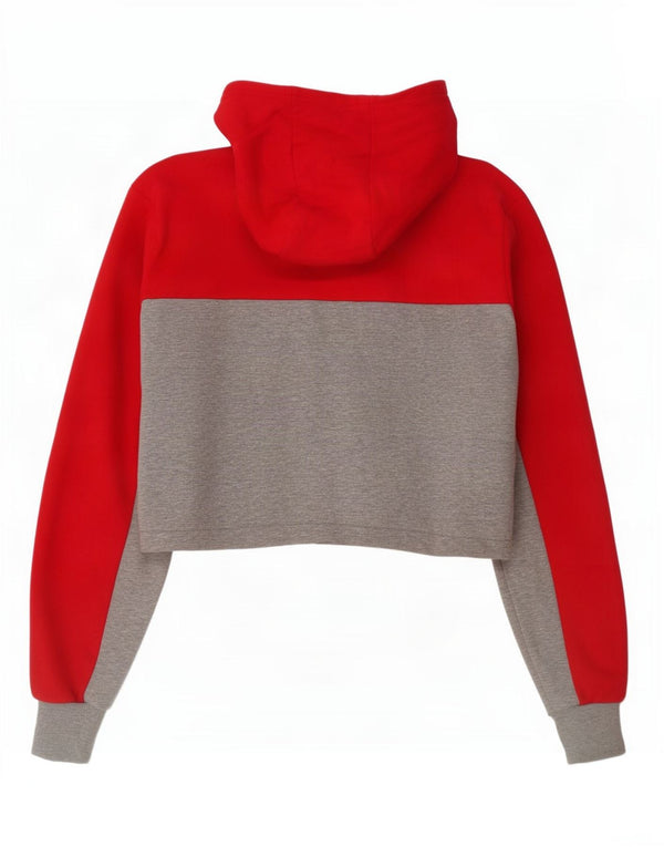 Damski sweter z kapturem Ellesse, oversize, UK 8, mały, czerwony, blok kolorów