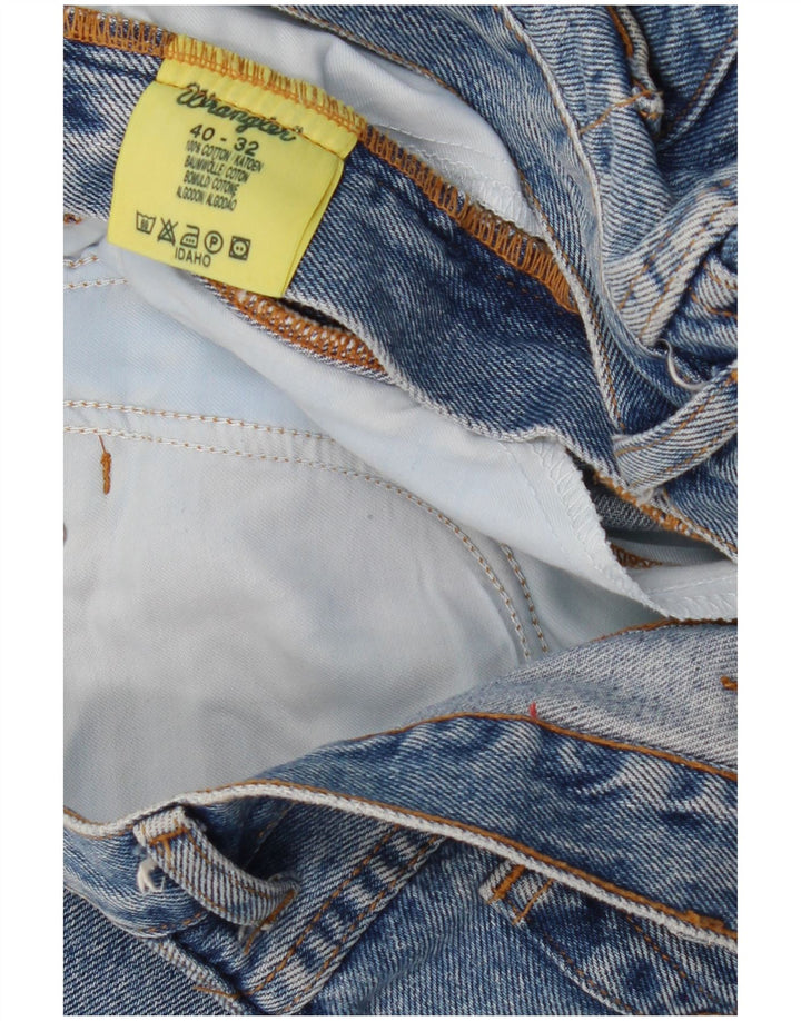 Męskie proste jeansy WRANGLER W40 L28, niebieskie, bawełniane