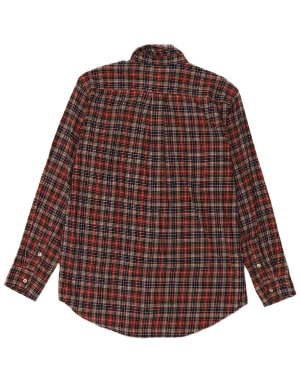 Ralph Lauren Chłopięca koszula flanelowa 15-16 lat XL, bawełniana w czerwoną kratę