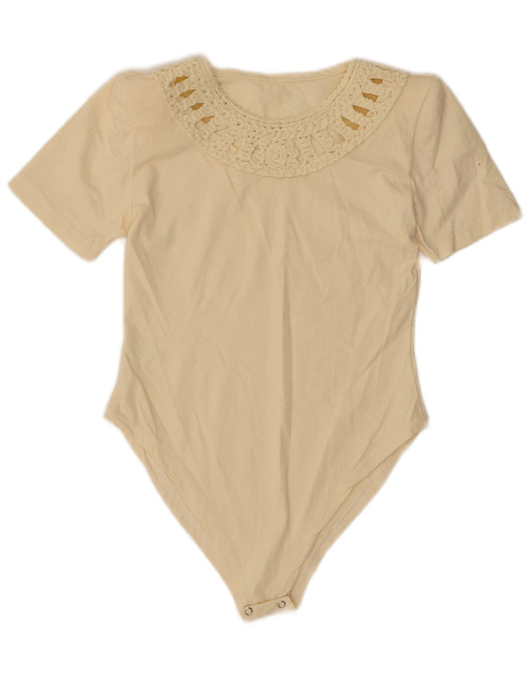 Body damskie w stylu vintage UK 10 Small Beżowa bawełna