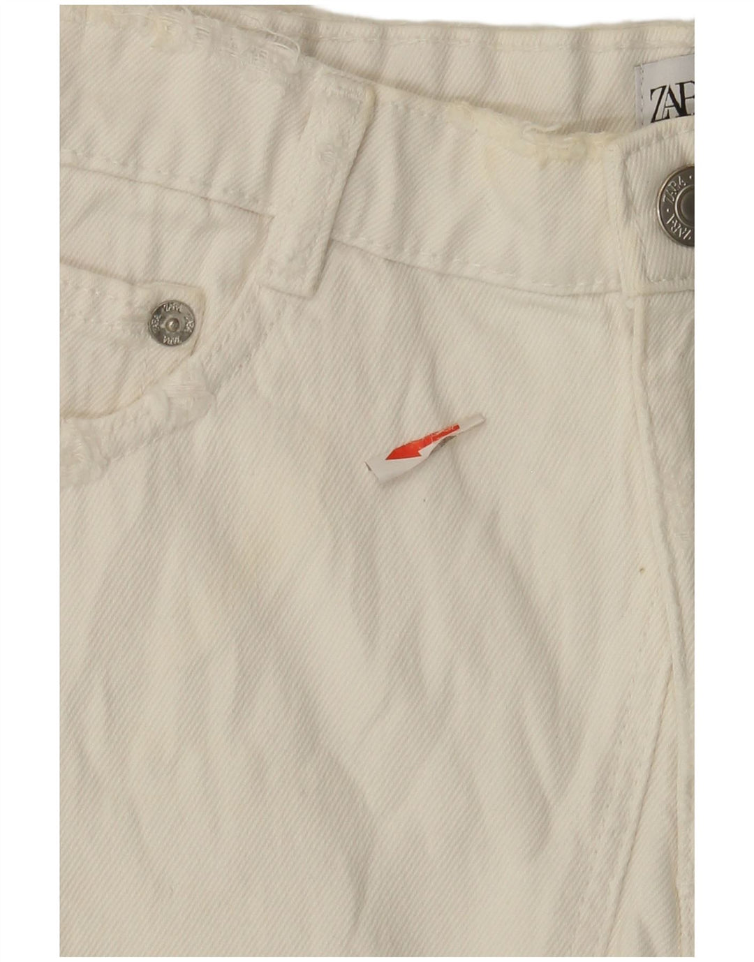 Damskie spodenki jeansowe Zara małe W26 białe