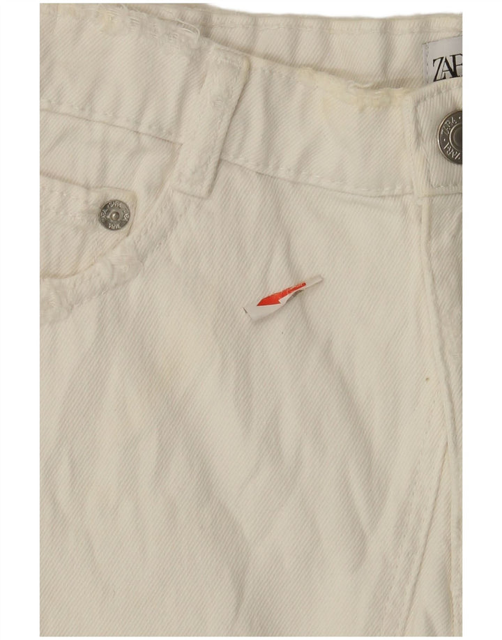 Damskie spodenki jeansowe Zara małe W26 białe