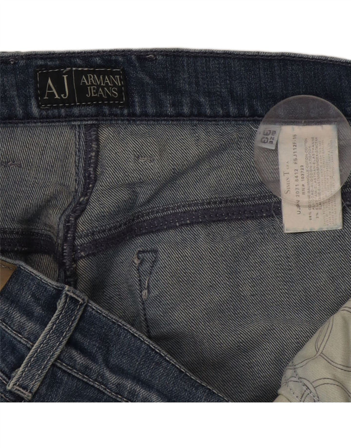Armani Męskie Proste Dżinsy W33 L35 Niebieskie Bawełniane