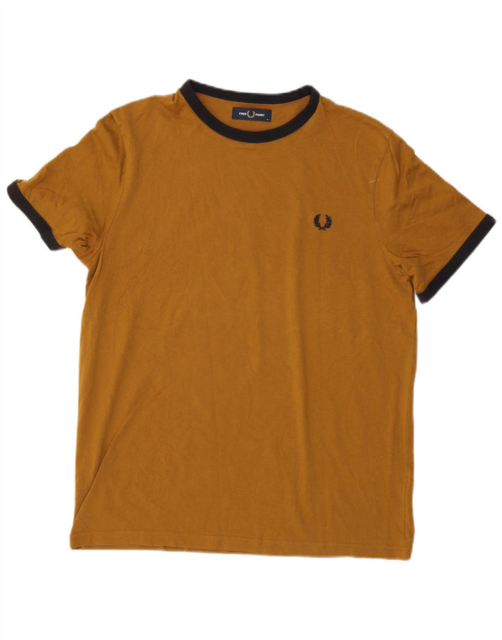 T-shirt męski Fred Perry, bawełniany, średnio brązowy