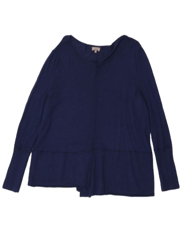 Damski sweter z dekoltem w łódkę Phase Eight UK 16, duży, granatowy, wiskoza