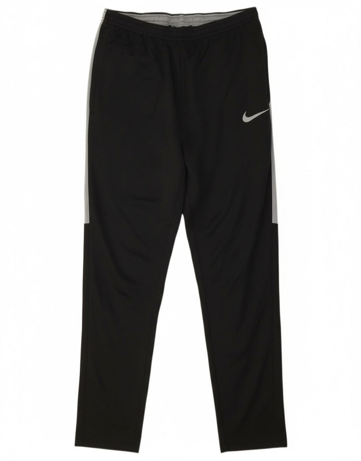 Męskie spodnie dresowe Nike Dri Fit, mały, czarny poliester z blokami kolorów