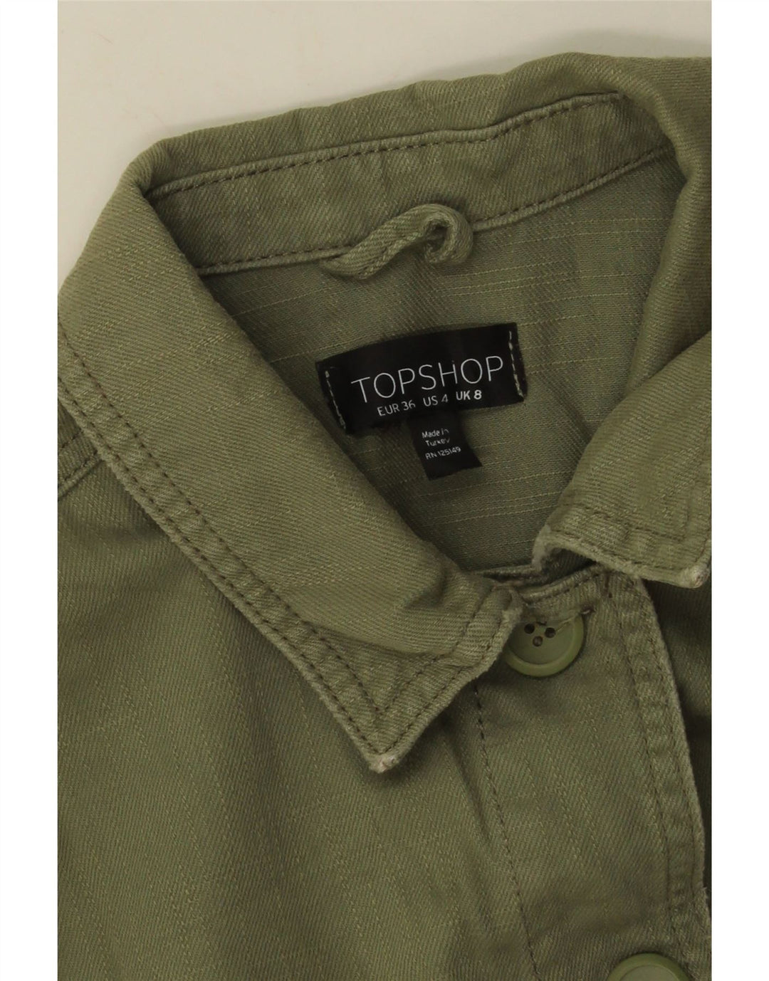 Damska kurtka użytkowa Topshop UK 8, mała, bawełniana khaki
