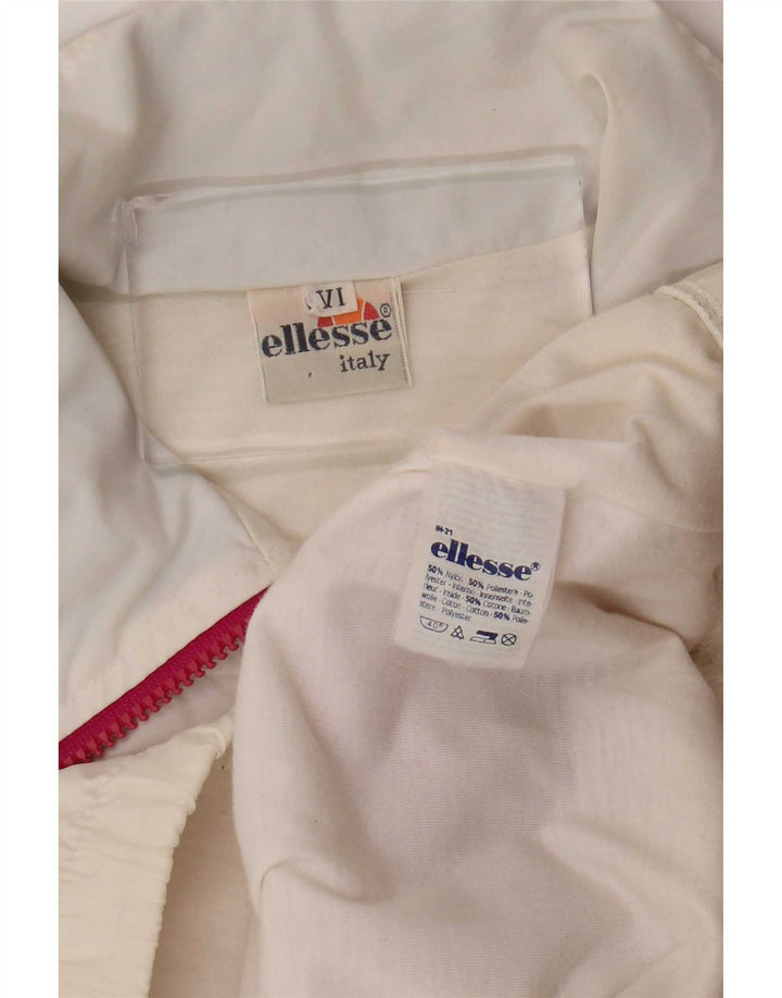 Damska kurtka dresowa Ellesse UK 14, nylon w kolorze średniej bieli