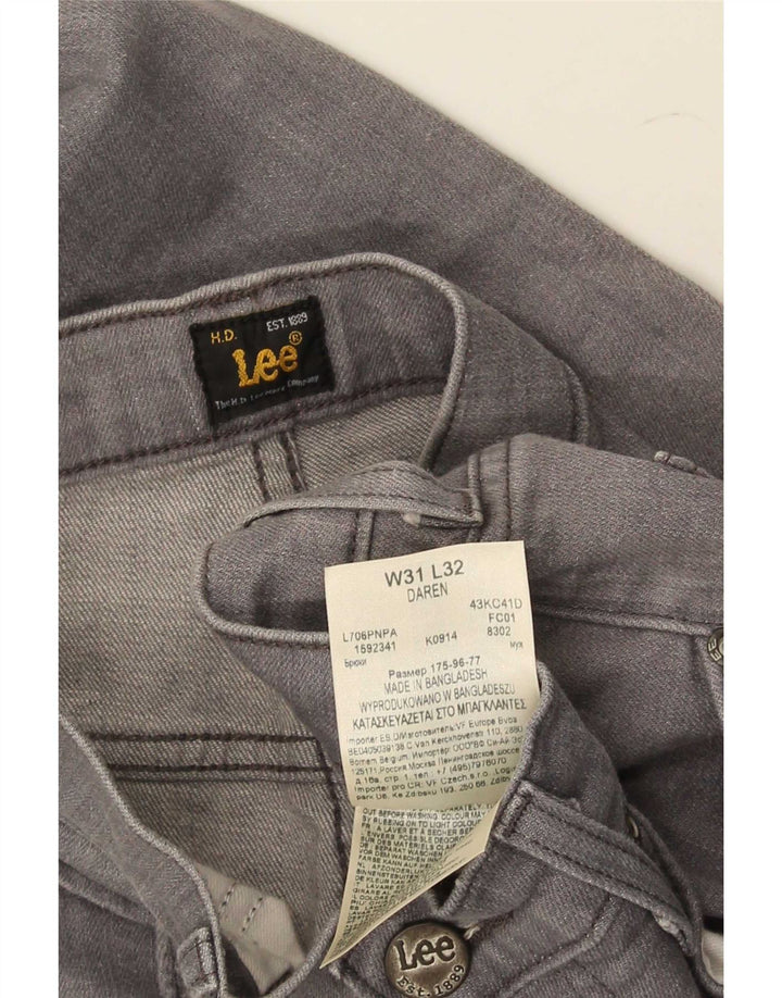 Męskie jeansy Lee Daren Straight W31 L32, szare, bawełniane