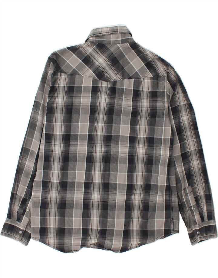 LEVI'S Mens Shirt Large Grey Check Cotton Vintage Levi's and Second-Hand Levi's from Messina Hembry 