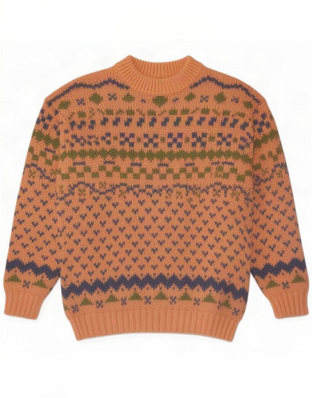 Chambers Męski sweter z okrągłym dekoltem, średnio różowy, geometryczny