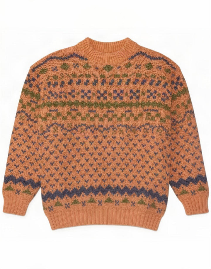 Chambers Męski sweter z okrągłym dekoltem, średnio różowy, geometryczny