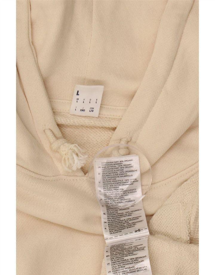 REEBOK Damski sweter oversize z kapturem UK 16, duży, złamanej bieli, bawełniany