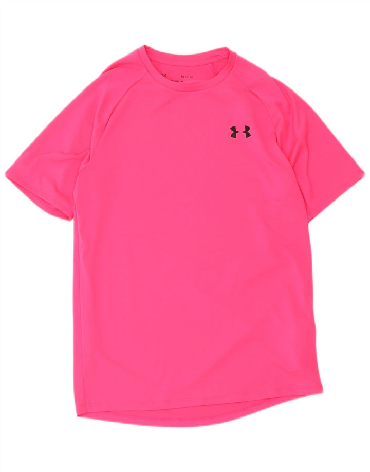 Under Armour Męski T-shirt Top Mały Różowy Poliester