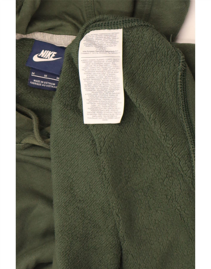 Męski sweter z kapturem Nike, średni zielony, bawełniany