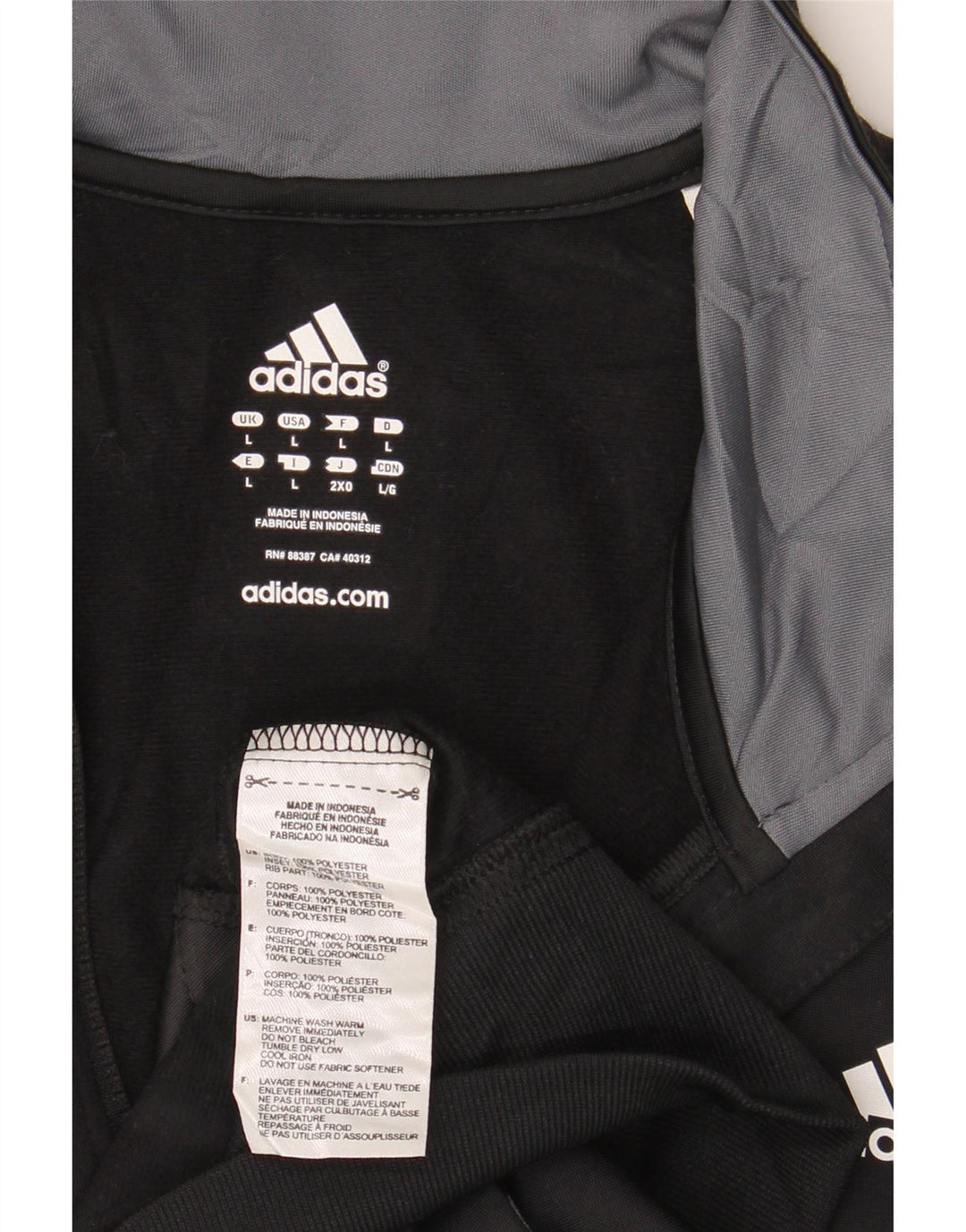 Męska bluza dresowa Adidas, duża, czarna, poliestrowa z blokami kolorów