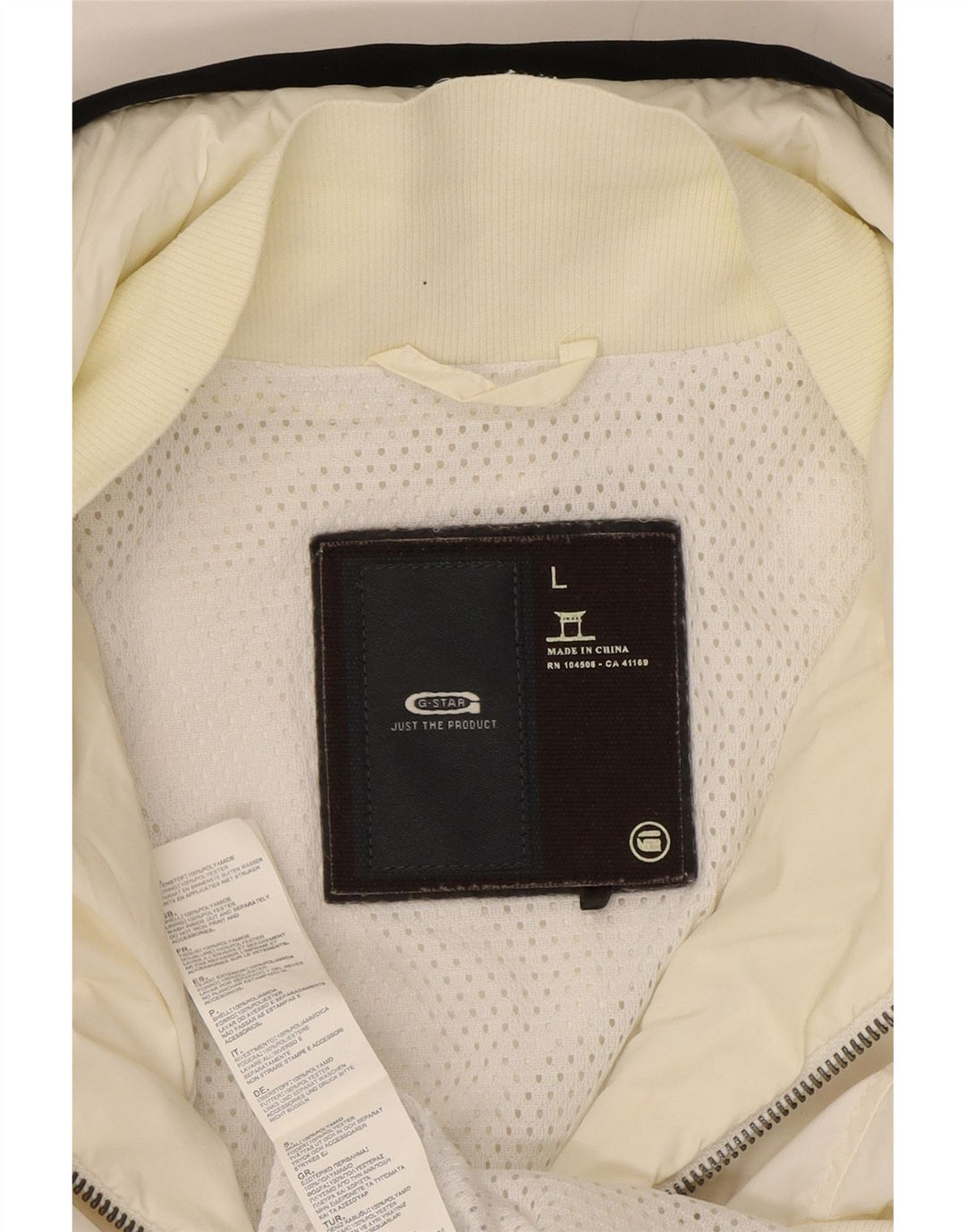 G-STAR Womens Hooded Rain Jacket UK 14 Large White Polyamide