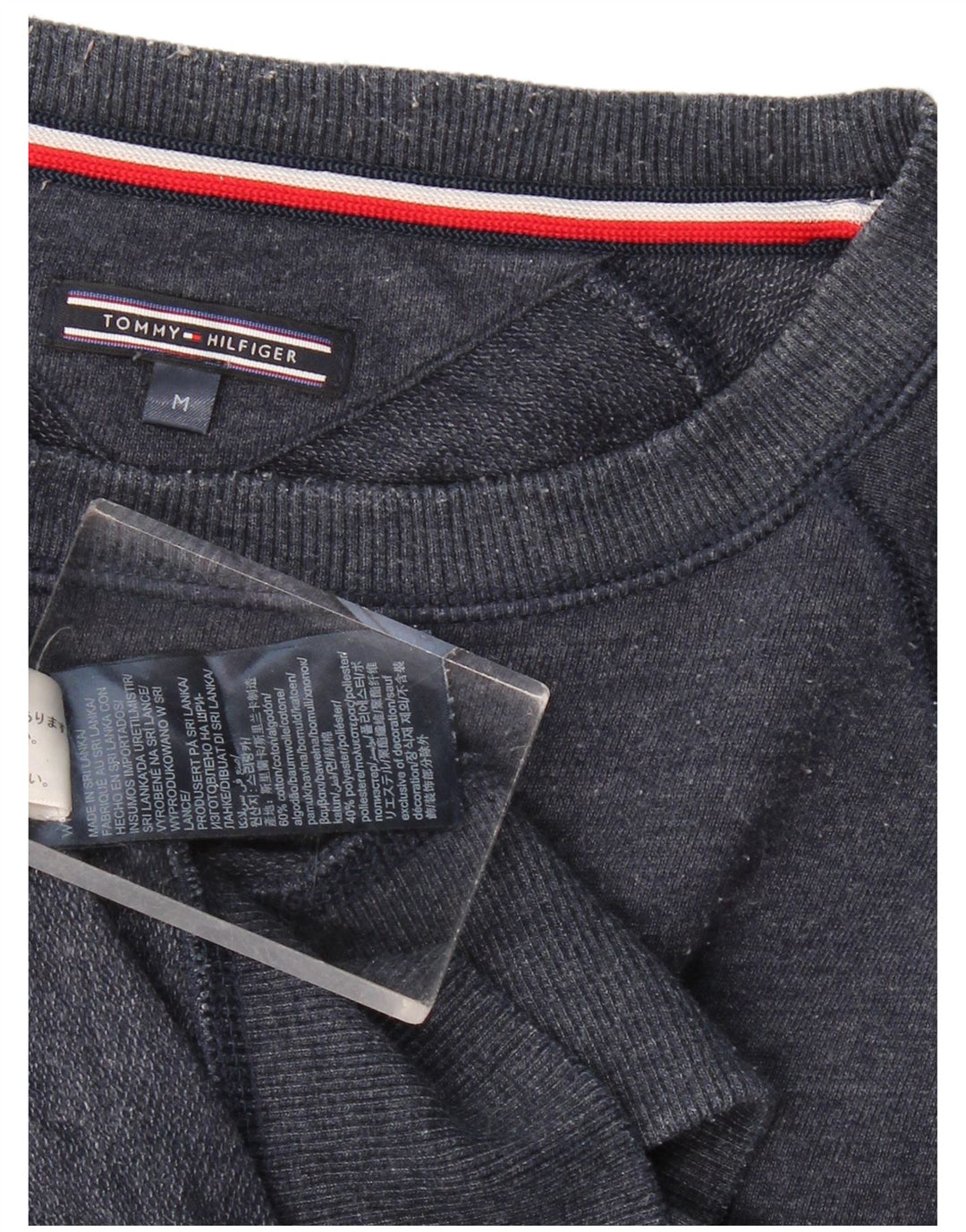 Męska bluza dresowa Tommy Hilfiger o regularnym kroju, średnia, granatowa, bawełniana