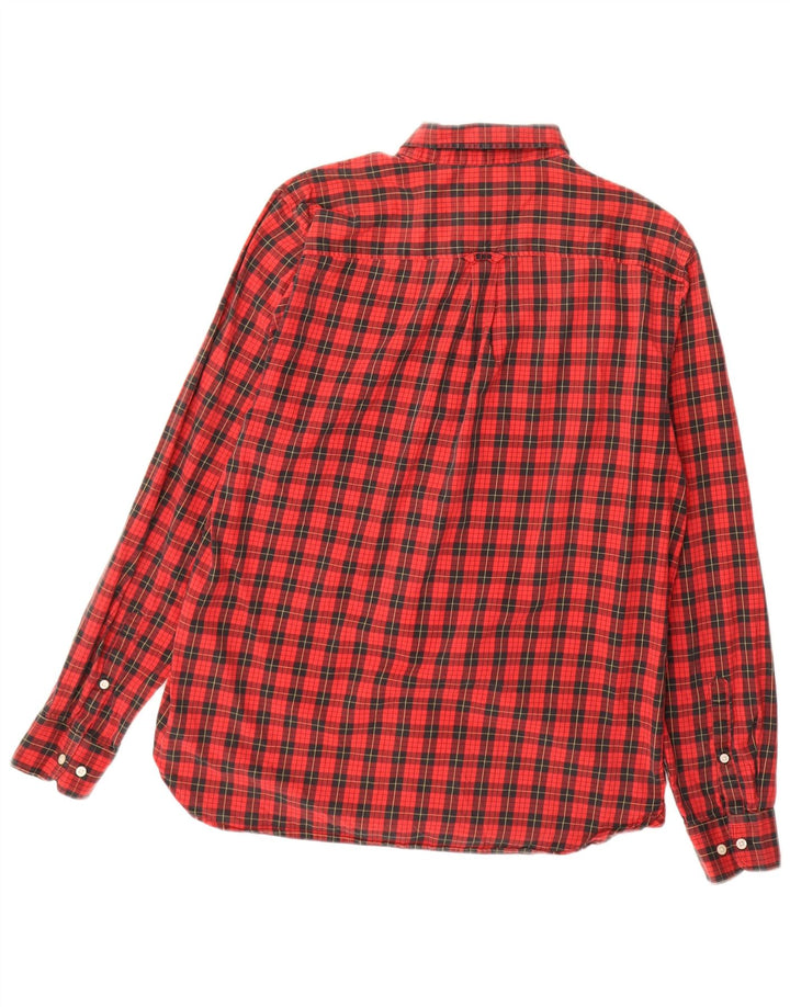 Męska koszula flanelowa Superdry, duża, bawełniana w czerwoną kratę