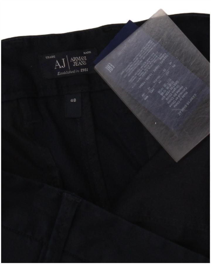 Spodnie męskie ARMANI Slim Chino IT 48 Medium W32 L33 Granatowa bawełna