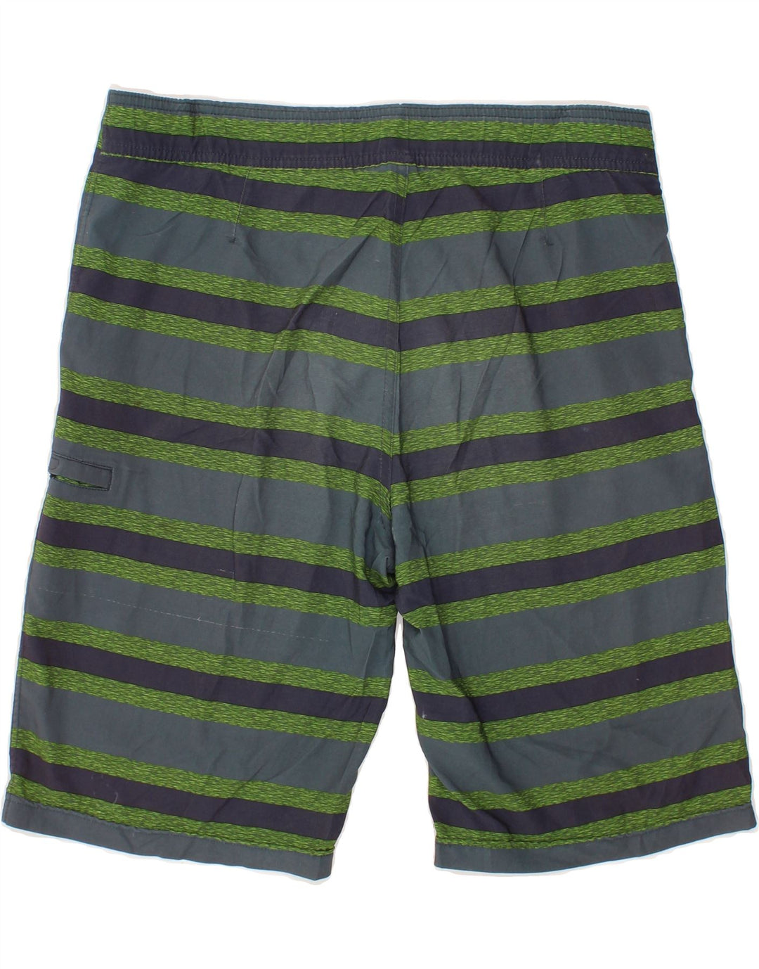 PRANA Mens Swimming Shorts Large Blue Striped Polyester Vintage Prana and Second-Hand Prana from Messina Hembry 