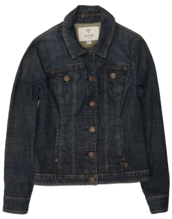 Damska kurtka jeansowa Guess UK 8, mała, granatowa, bawełniana