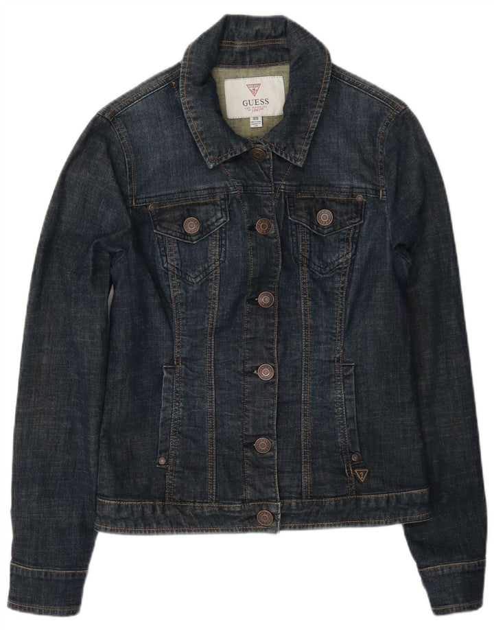 Damska kurtka jeansowa Guess UK 8, mała, granatowa, bawełniana