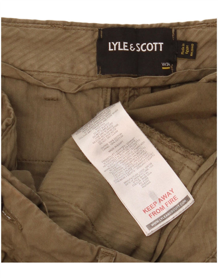 Męskie spodenki chino Lyle & Scott W36, duże, bawełniane w kolorze khaki