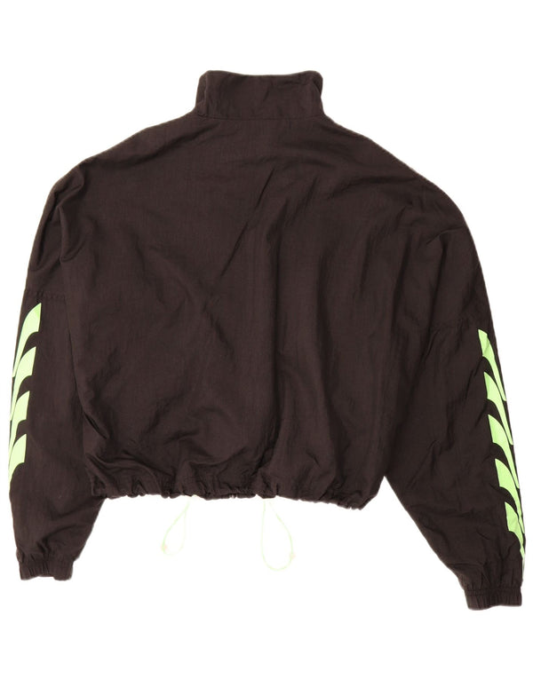 Damska kurtka dresowa PUMA Crop Graphic UK 14 Średni czarny nylon