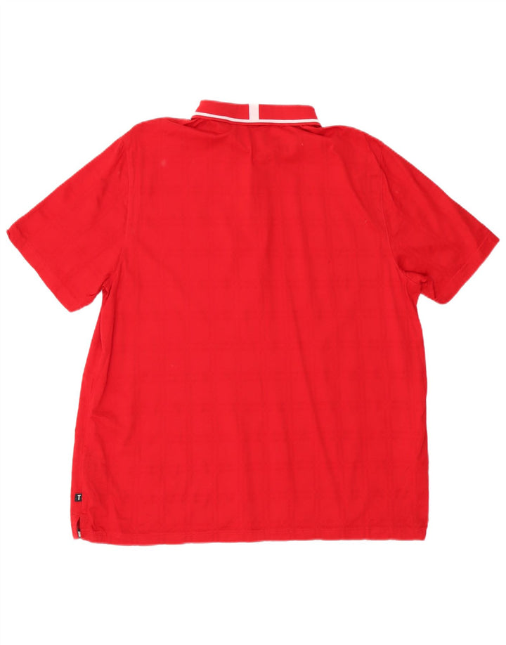 Męska koszulka polo Ted Baker, rozmiar 5 XL, czerwona, bawełniana