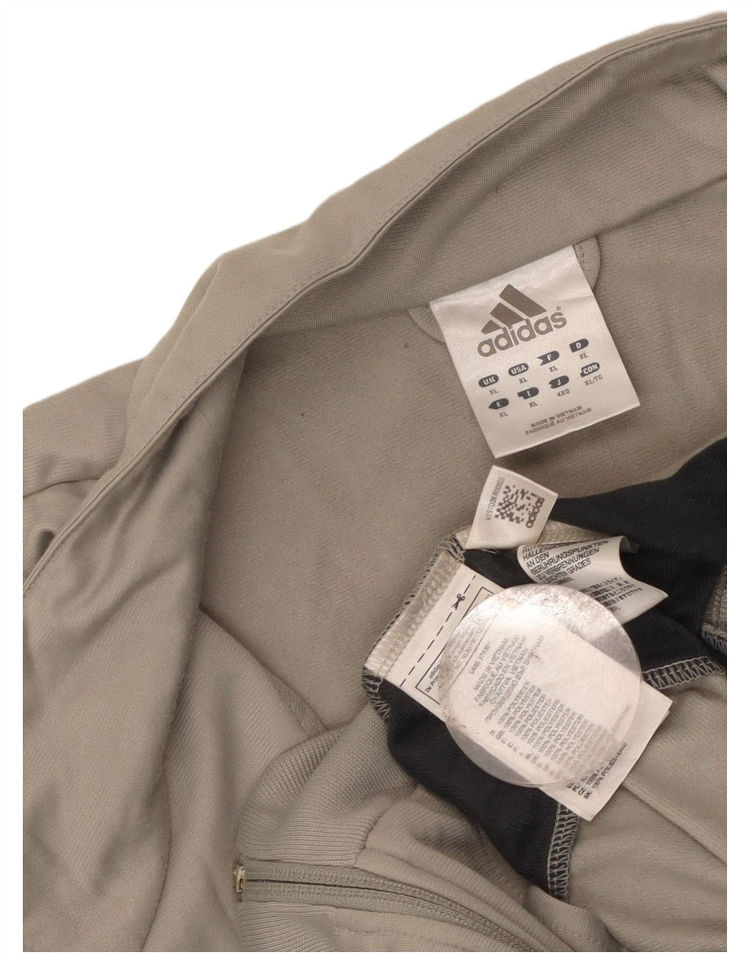 Adidas Męska bluza dresowa XL Szary poliester z blokami kolorów