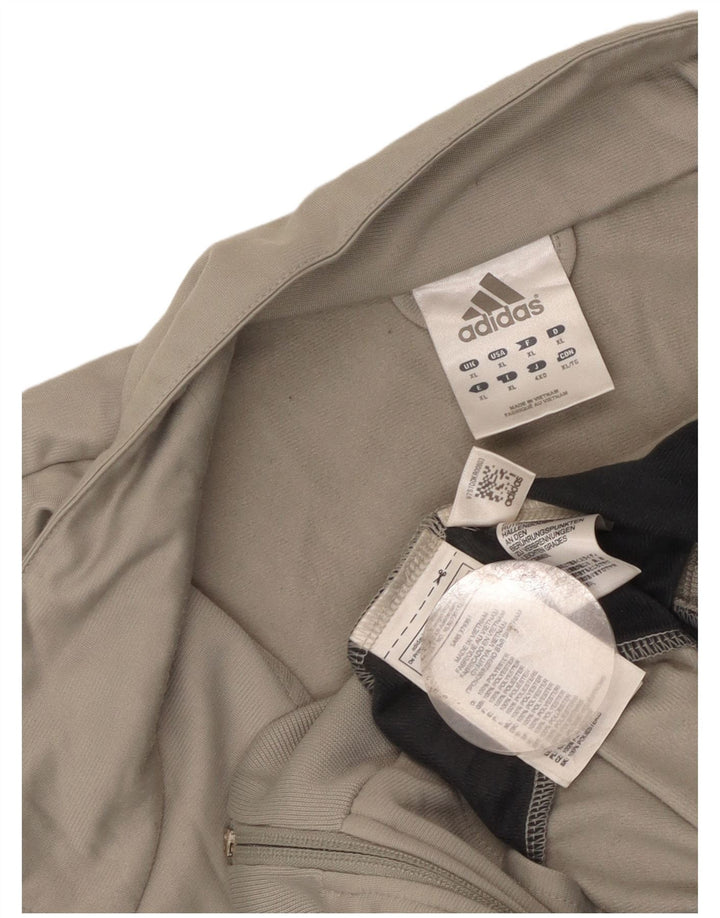 Adidas Męska bluza dresowa XL Szary poliester z blokami kolorów