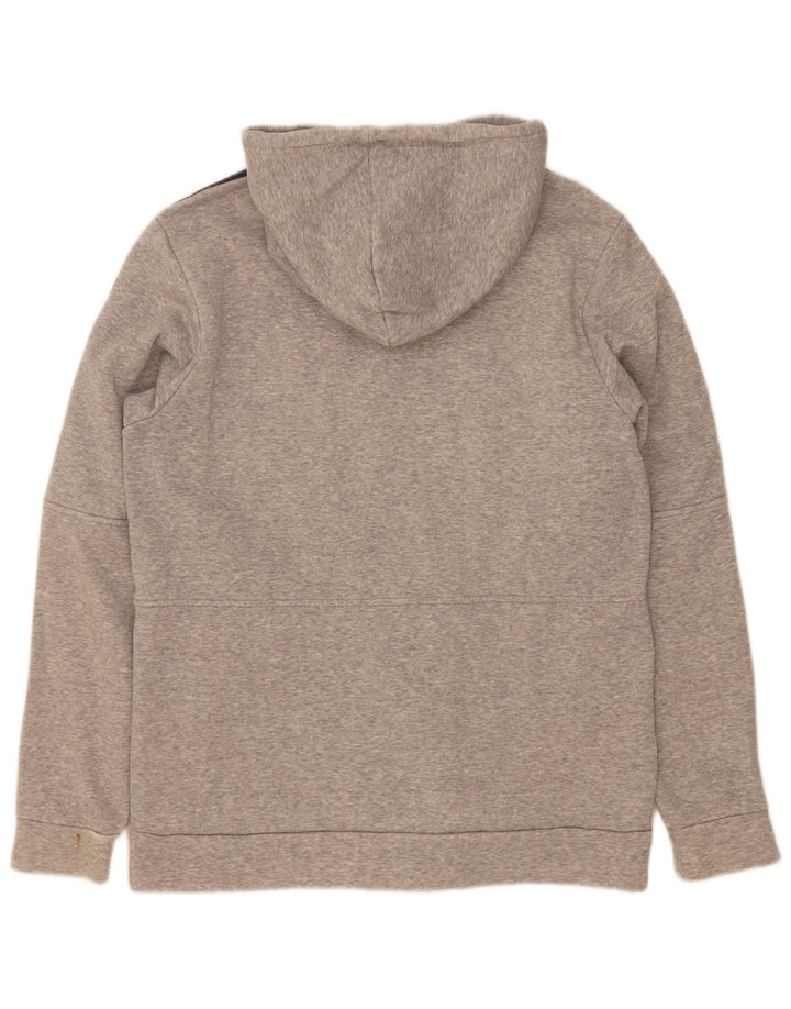 Męski sweter z kapturem Adidas 3D Arc Zip, średnioszary, bawełniany