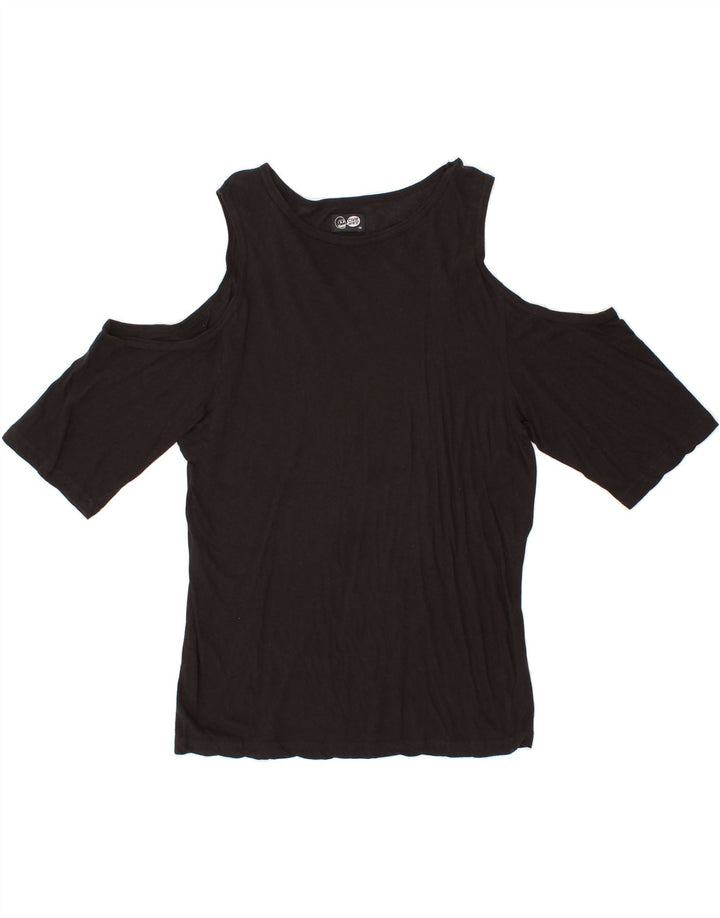 CHEAP MONDAY Womens Blouse Top UK 6 XS Black Cotton Vintage Cheap Monday and Second-Hand Cheap Monday from Messina Hembry 