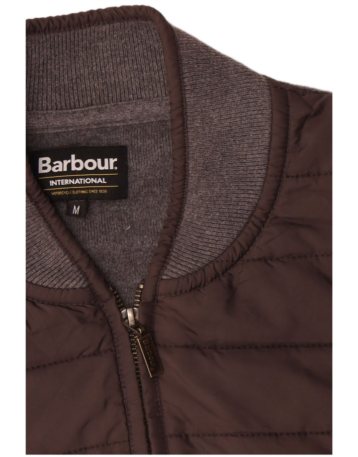 Męski sweter rozpinany Barbour, średnioszary, bawełniany
