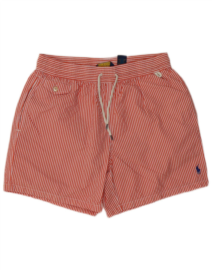 Męskie spodenki kąpielowe Polo Ralph Lauren, poliester w czerwone prążki